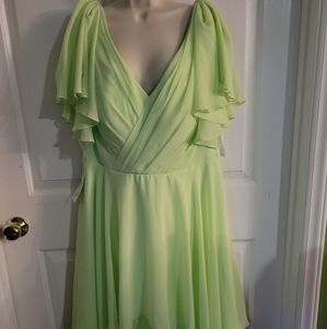 Ayana style sage/mint bridesmaid dress by Azazie